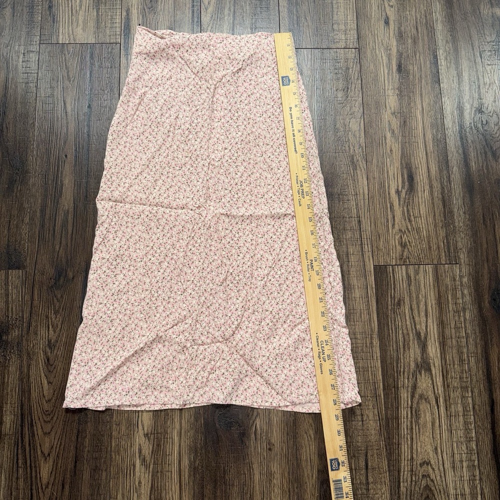 Brandy Melville Midi Pink Floral Skirt Y2K Cottage Women's One Size Long - Picture 3 of 6